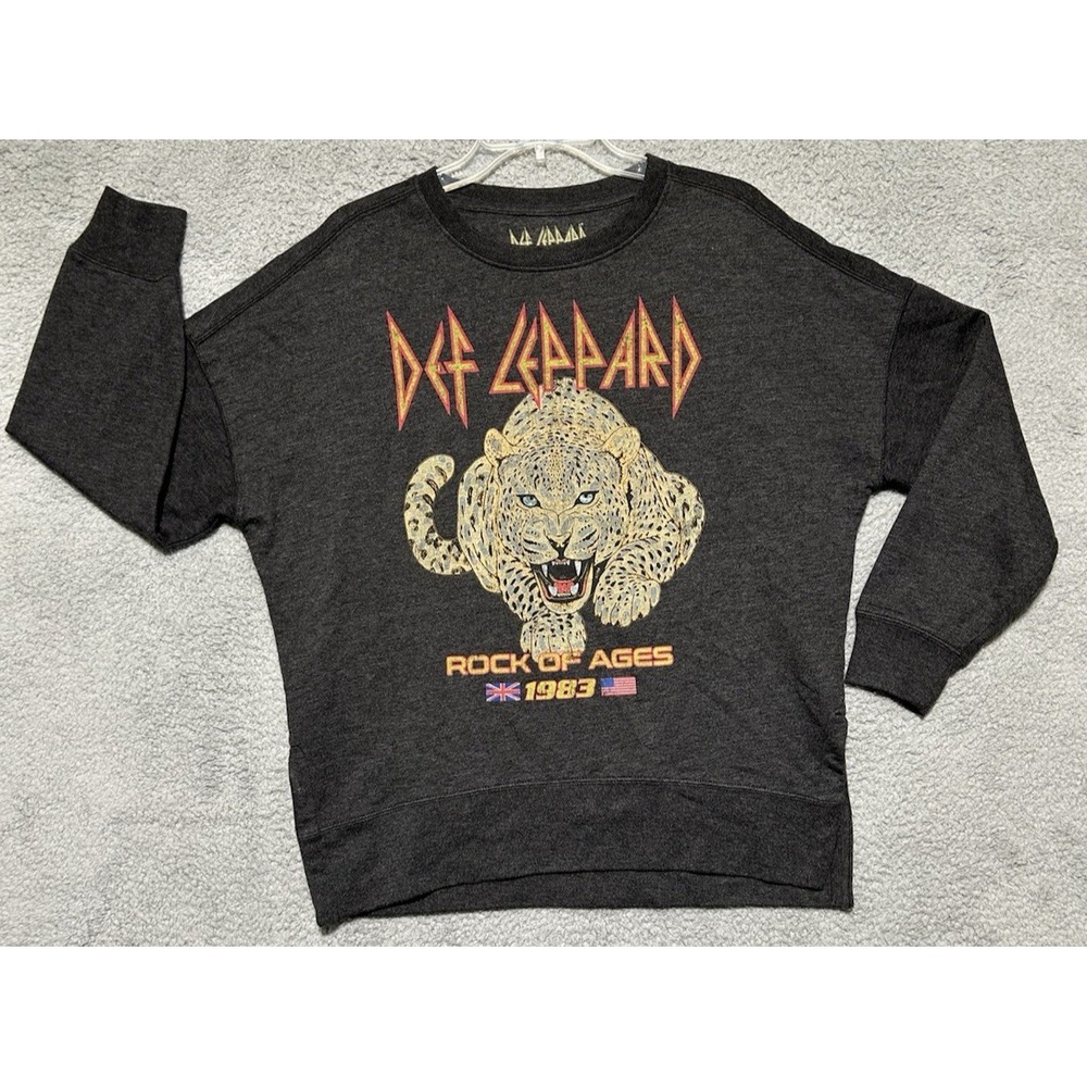 Def Leppard Sweatshirt Size S‎ On Label Actual 2XL Rock Of Ages 90s Music